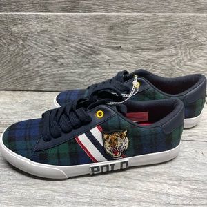 Polo Ralph Lauren Youth Boys 5  Geoff Sneaker Shoe Blue NEW